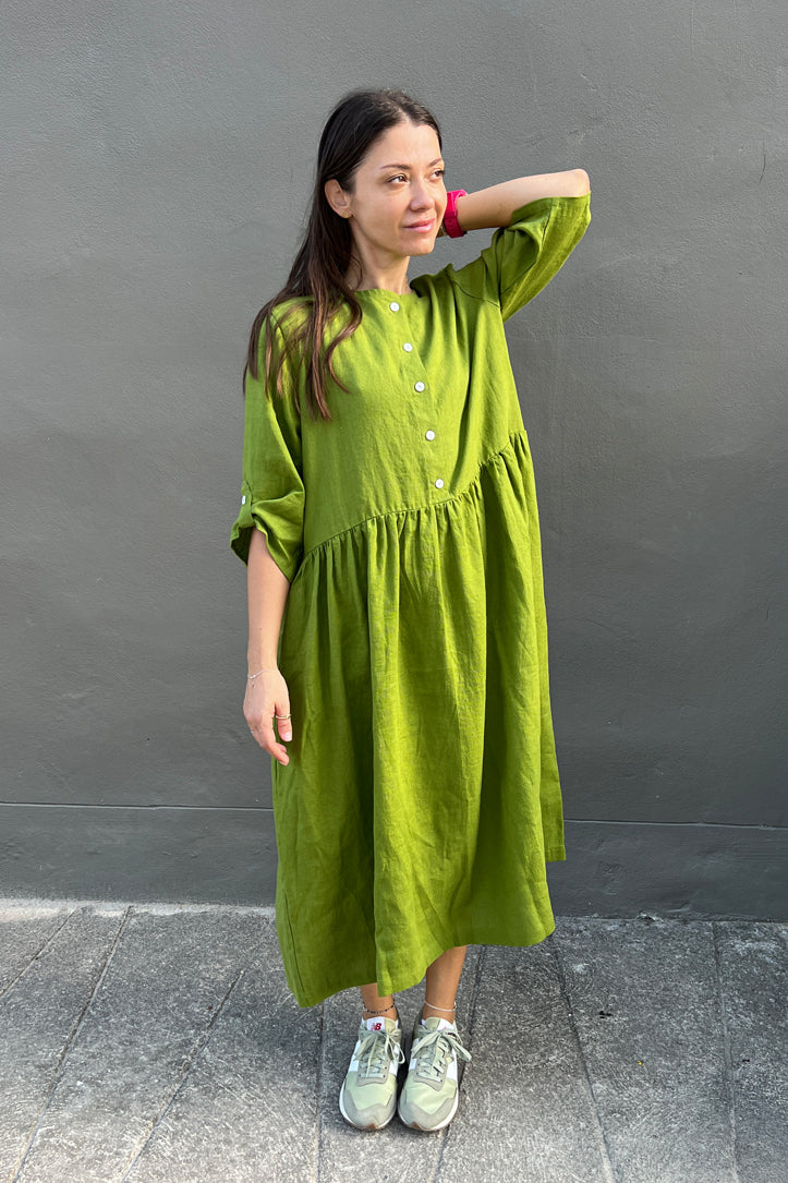 Pistachio - linen dress