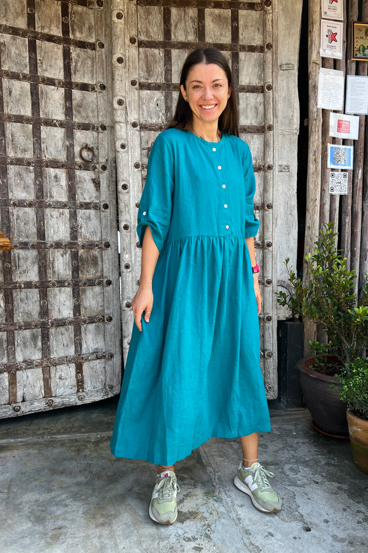 Ocean - linen dress